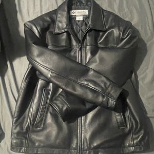 Columbia Men's Black Leather Jacket